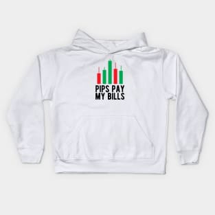 Forex Trader - Pips pay my bills Kids Hoodie